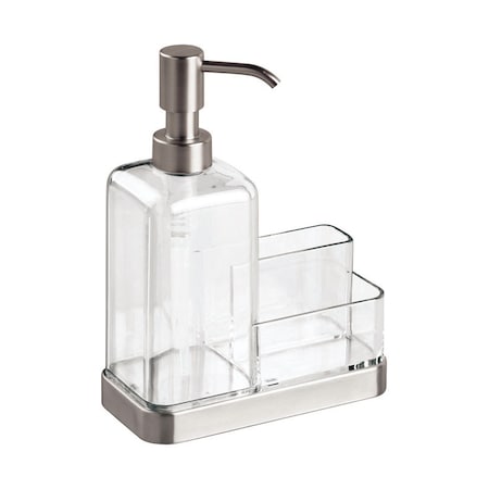 Interdesign InterDesign Forma Clear Stainless Steel Soap and Sponge Caddy 67080